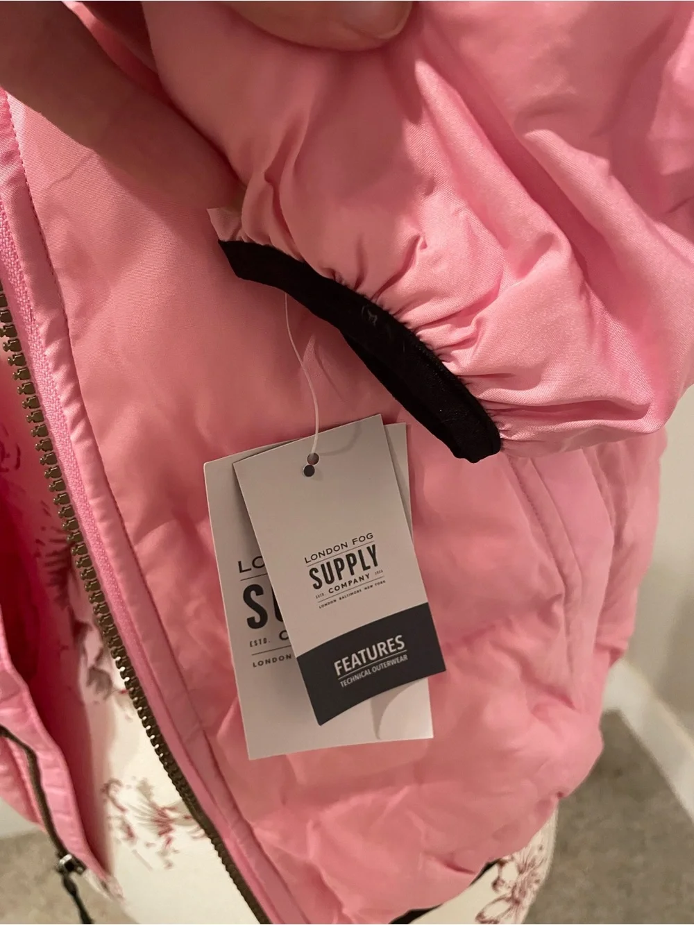 London Fog Girls' Bubble Pink Hooded Puffer Jacket